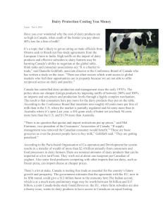 Handout - Dairy Protection Costing You Money
