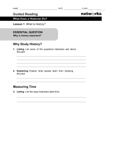 Guided Reading Activity Lesson 1 What is History Editable Version