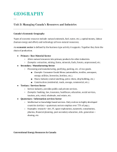 Managing Canada’s Resources and Industries (Geography)