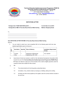 Foundry Lab UIET KUK invitation for quotation 