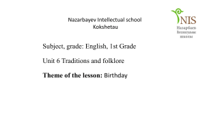 English Grade 1 Unit 6 Traditions and folklore PPP2