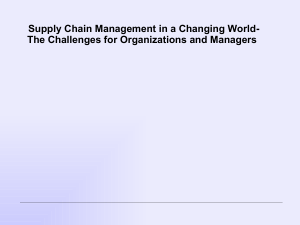 Supply Chain - Logistics -Challenges 1