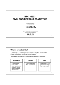 BFC 34303 Chapter 2 Probability