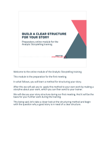Analytic Storytelling Build A Clear Structure