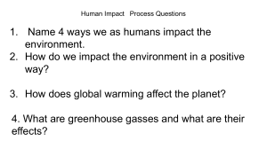 Human Impact On The Environment-Process Questions (1)