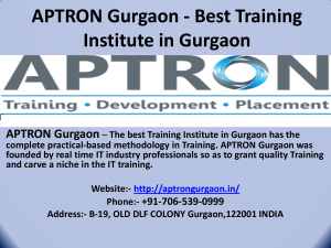 Learn CCNA Training Course in Gurgaon  -   APTRON Gurgaon