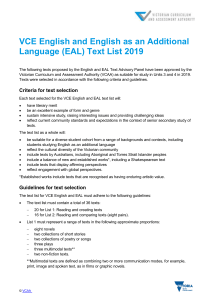 2019 Text List EnglishEAL