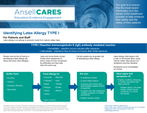 AnsellCares Identifying Allergies Flowchart device