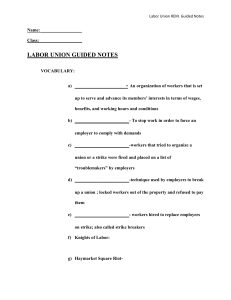 Labor Union Remedial Guided Notes