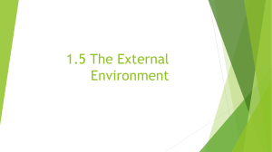 1.5 External Environment