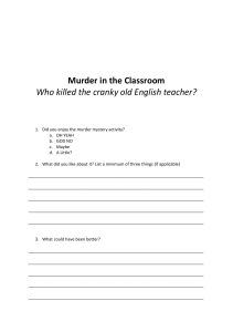 Murder in the Classroom EXIT ticket