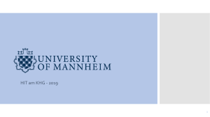 Universität Mannheim - BWL - HIT 2019