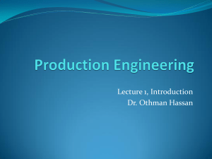 Introduction to Production Engineering