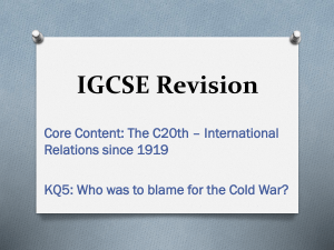 CC KQ5 Who was to blame for the Cold War