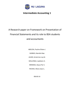 Framework on preparation of financial statements