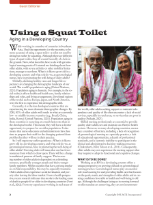 Using a Squat Toilet Aging in a Developing Country