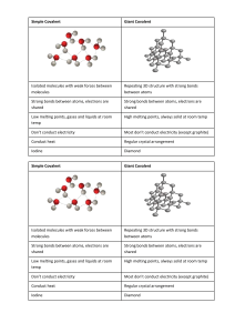 Covalent giant and simple cardsort