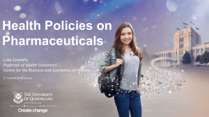 Health Policies on Pharmaceuticals