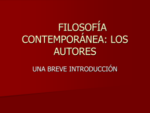 Contemporary Philosophy (Spanish Presentation)
