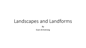 Landscapes and Landforms - project exemplar