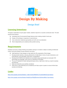 Design By Making-Design Brief