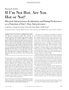 2008 Lee Loewenstein et al on self-assessment and dating
