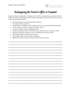 01 - Redesigning the Doctor's Office