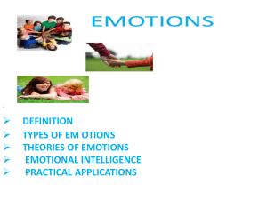 EMOTIONS and emotional intelligence
