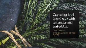 Capturing food knowledge with semantics and embedding