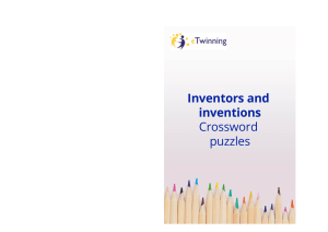 Inventors and inventions. Crossword puzzles