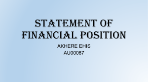 EHIS FINANCIAL ASSIGNMENT