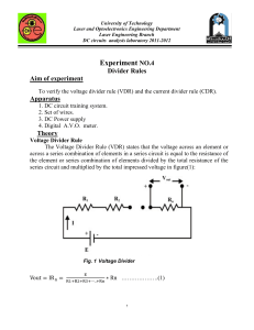 voltage divider rule lab no 5