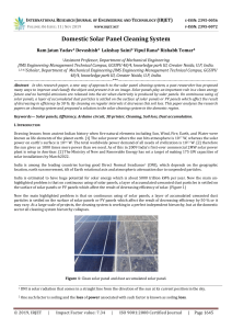 IRJET- 	  Domestic Solar Panel Cleaning System