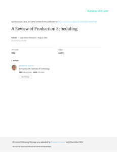 Graves A Review of ProductionScheduling
