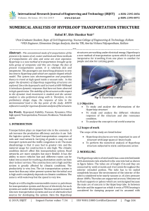 IRJET-Numerical Analysis of Hyperloop Transportation Structure