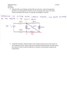 Kirchoffs Voltage and Current Law Assignment
