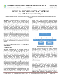 IRJET-Review on: Deep Learning and Applications