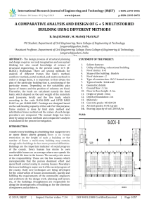 IRJET-    A Comparative Analysis and Design of G + 5 Multistoried Building using Different Methods
