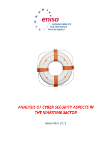 2011 ENISA Analysis of cyber security aspects in the maritime sector 1 0