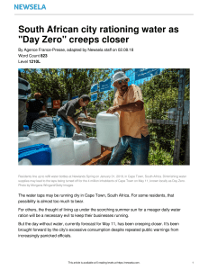 Cape Town Water Crisis
