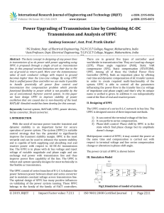 IRJET- Power Upgrading of Transmission Line by Combining AC-DC Transmission and Analysis of UPFC