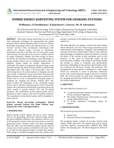 IRJET-Hybrid Energy Harvesting System for Charging Stations