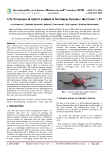 IRJET-    A Performance of Hybrid Control in Nonlinear Dynamic Multirotor UAV
