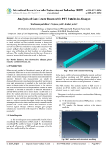 IRJET-Analysis of Cantilever Beam with PZT Patchs in Abaqus