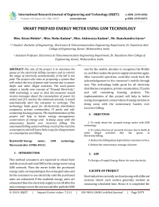IRJET-    Smart Prepaid Energy Meter using GSM Technology
