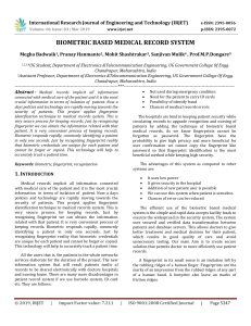 IRJET-    Biometric based Medical Record System
