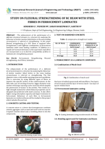 IRJET-Study on Flexural Strengthening of RC Beam with Steel Fibres in Ferrocement Laminates
