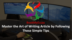 Master the Art of Writing Article by Following These Simple Tips
