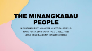 MINANGKABAU’S PEOPLE