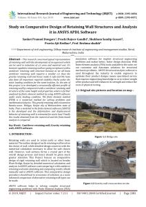 IRJET-    Study on Comparative Design of Retaining Wall Structures and Analysis it in ANSYS APDL Software